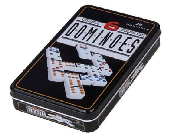 dominos double 6 boite métal