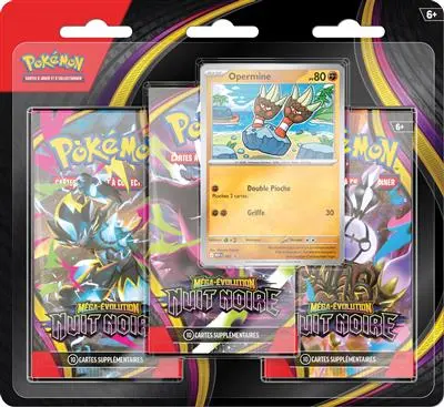 Pokémon ME05 : Pack 3 boosters Nuit Noire