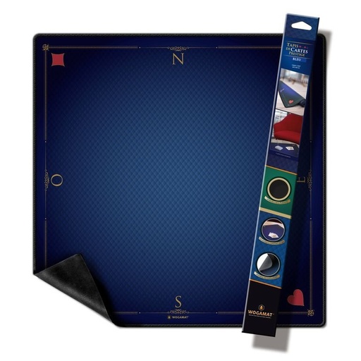 [TAPISTAROT60X60BLEU] Tapis de Carte Prestige Format Tarot Wogamat 60x60 Bleu