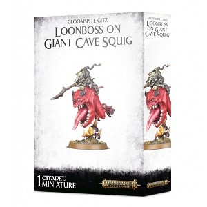 [GLOOMSPITEGITZLOONBOSSONGIANT] Gloomspite Gitz Loonboss On Giant Cave Squig