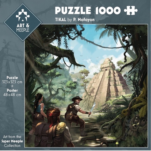 [PZ1000TIKAL] ART&MEEPLE - Puzzle 1000 pièces 57,5x57,5cm Tikal